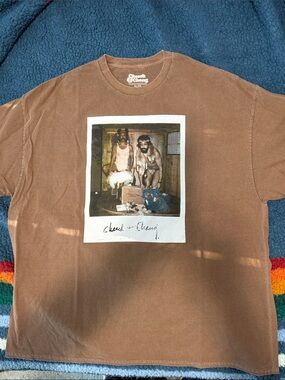 Cheech & Chong Polaroid Picture Brown Vintage Wash Tee Men’s Size Extra Large